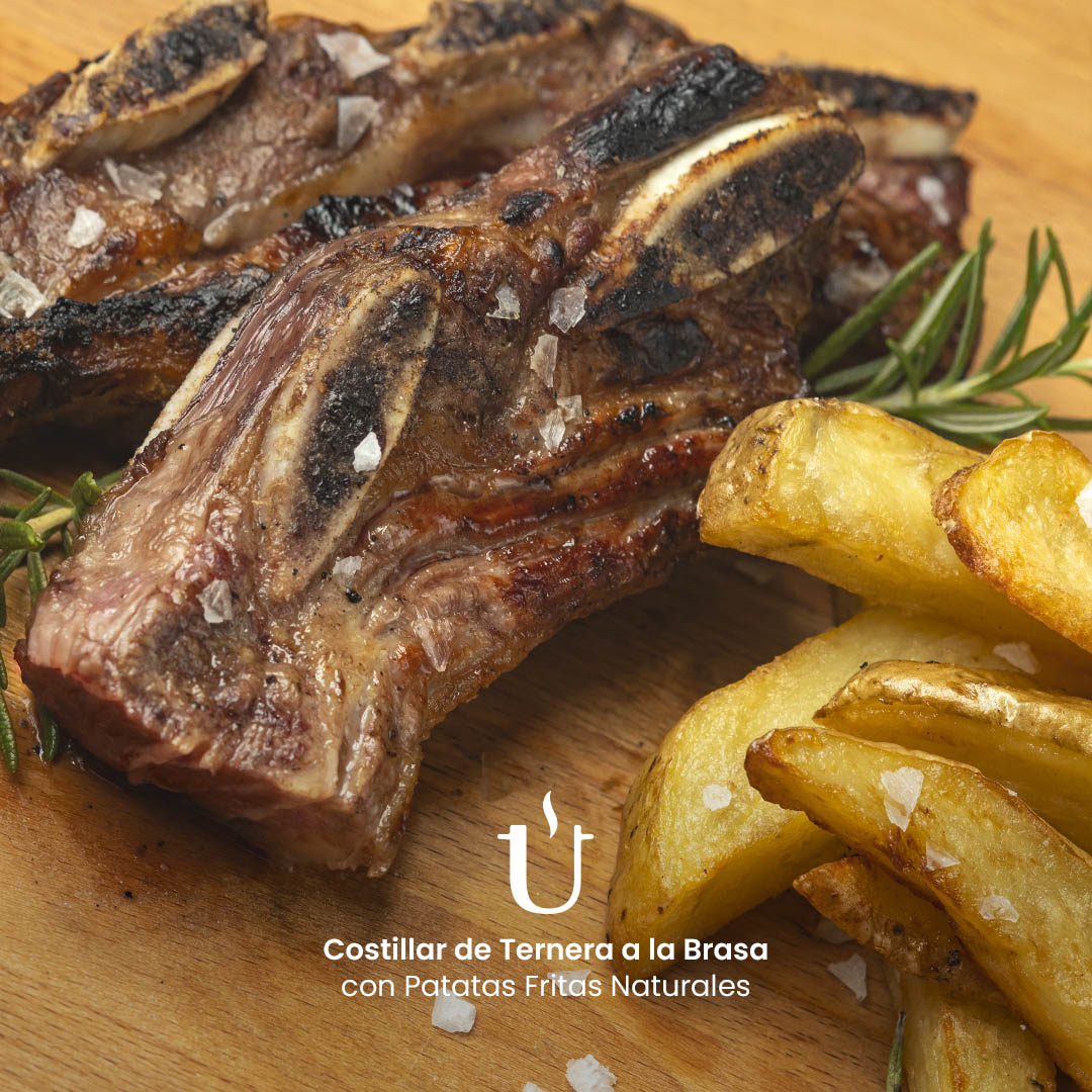 Costillar de Ternera a la Brasa con Patatas Fritas Naturales Raggú
