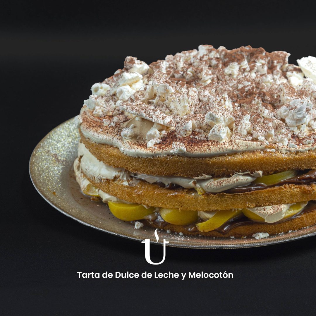 Tarta de Dulce de Leche y Melocotón - Raggú