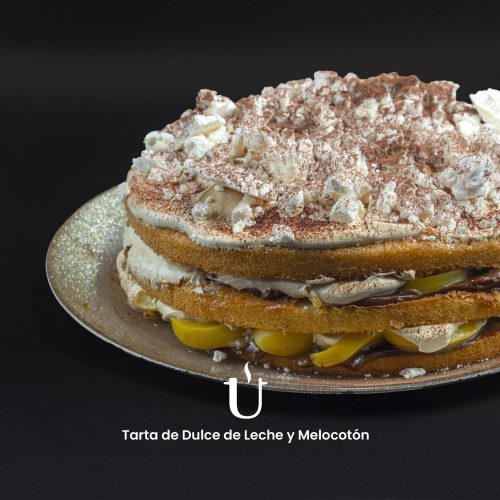 Tarta de Dulce de Leche y Melocotón - Raggú