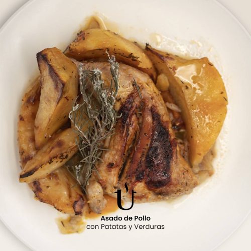 Asado de Pollo con Patatas y Verduras - Raggú