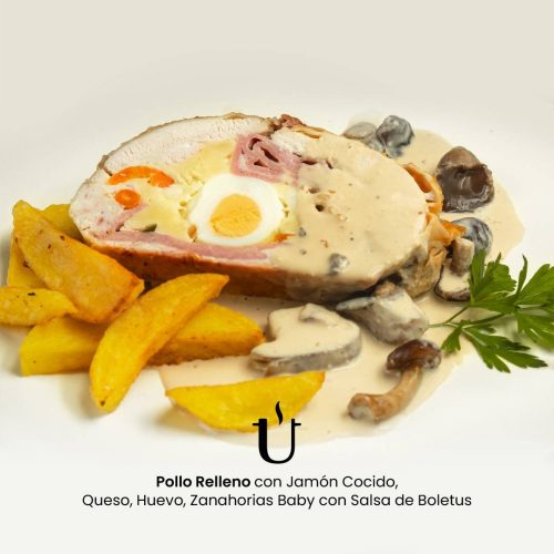Pollo Relleno con Salsa de Boletus Raggú
